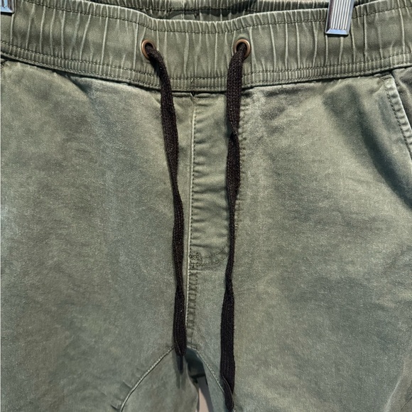 Italymorn Mens Khaki Jogger Pants Slim Fit Army Green Small - Picture 2 of 8